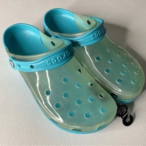 Crocs Unisex Classic Translucent Clog W7/M5 DIGITAL AQUA 206908-4SL